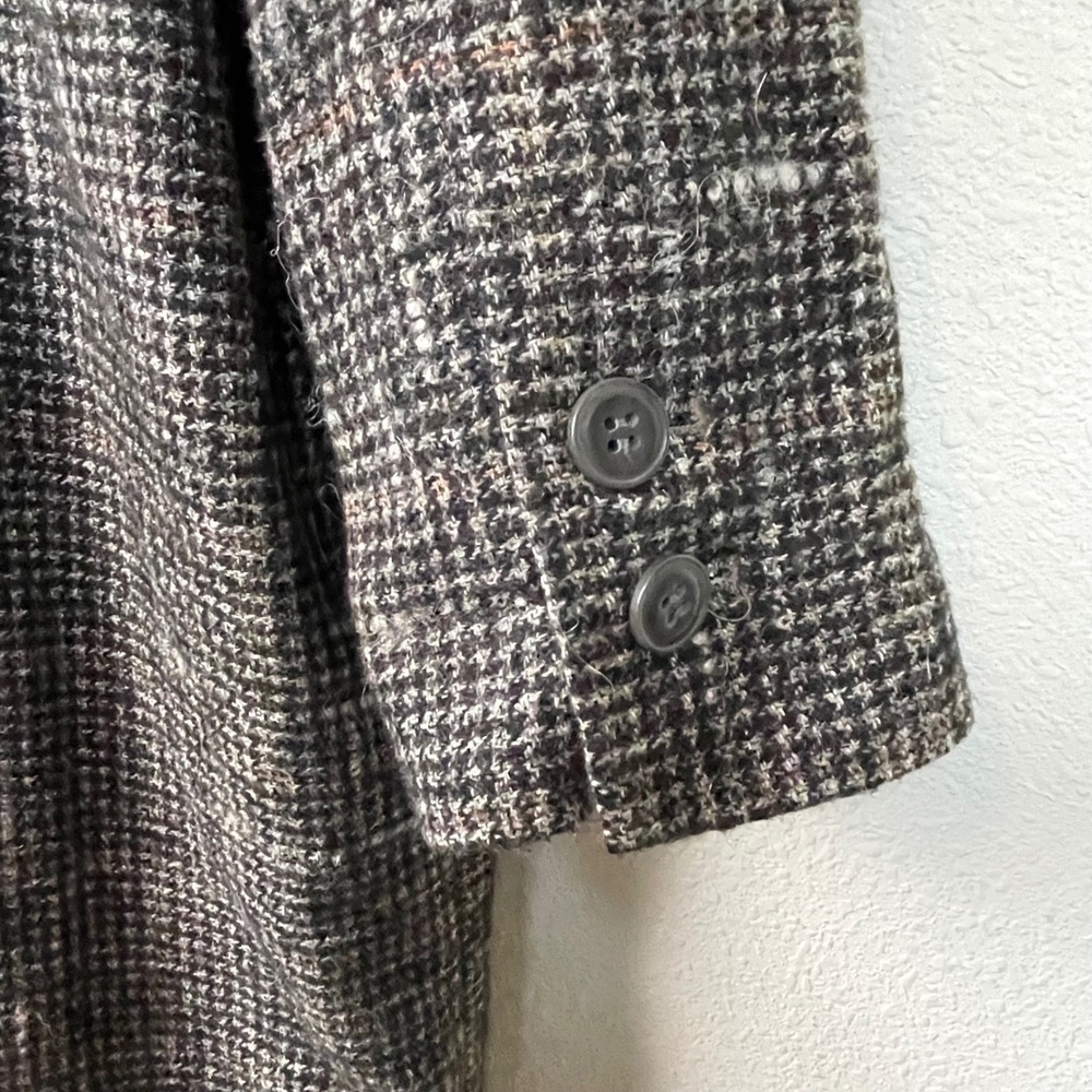Brochu Walker Mondrian Coat Tweed Herringbone Long Coat Jacket Women's Size L - Picture 8 of 9